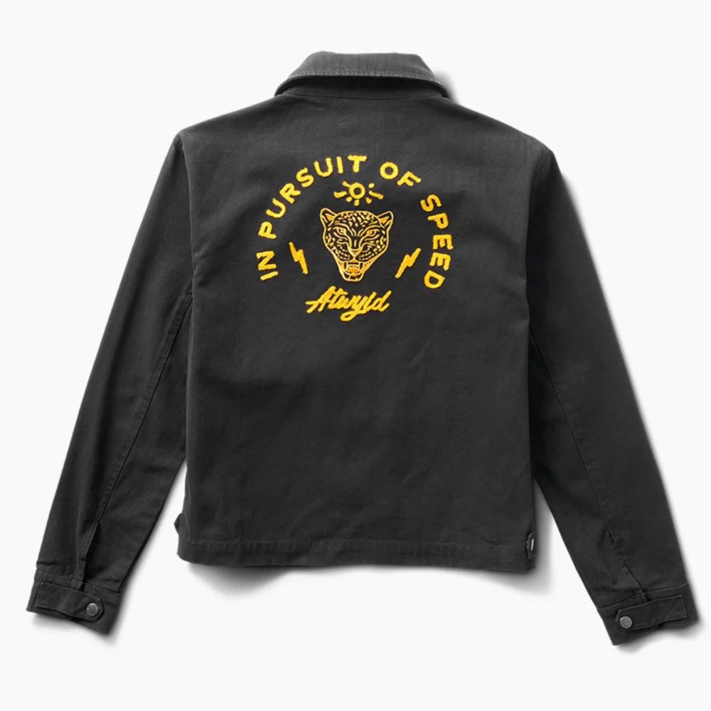 ATWYLD Cat Embroidered Jacket Black - XL